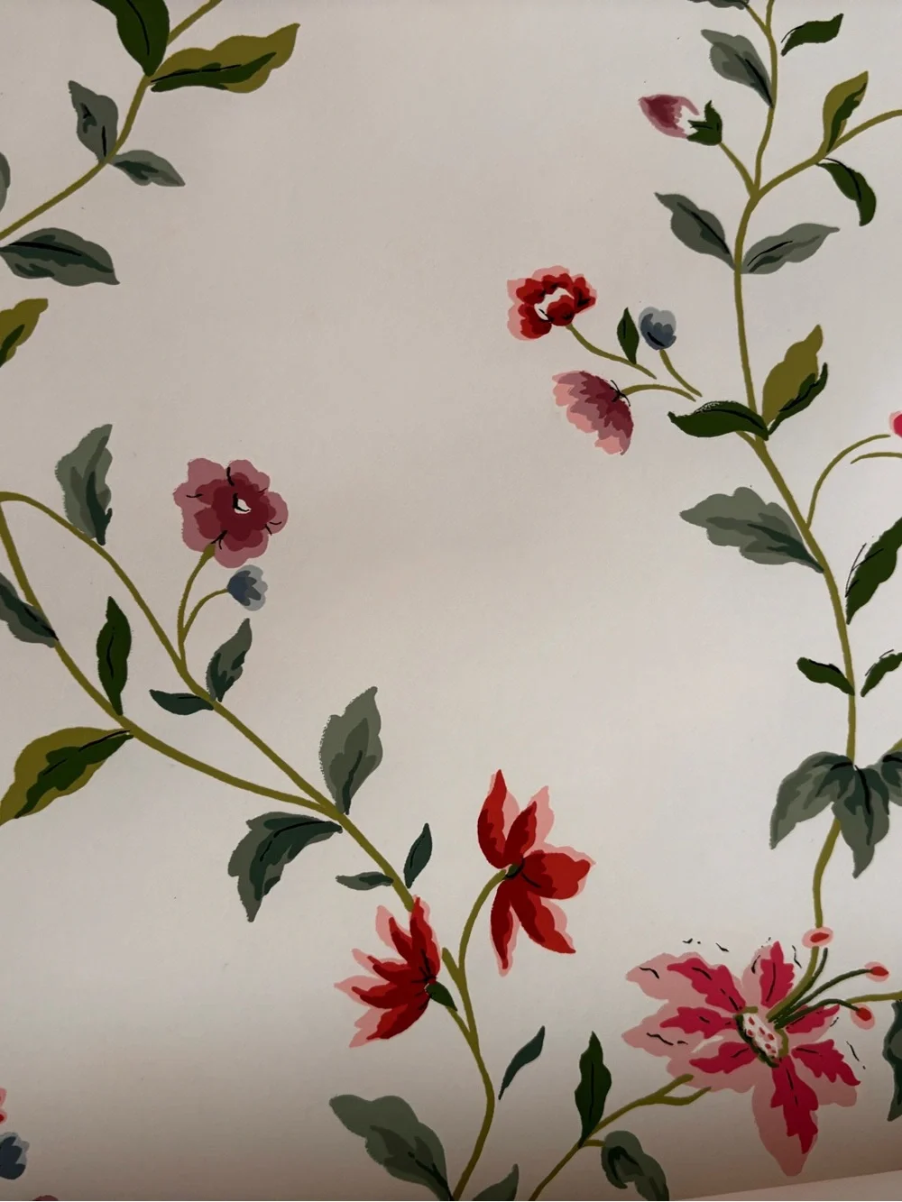Brunschwig & Fils “Marianthi” hand printed Floral Wallpaper (1) One roll
